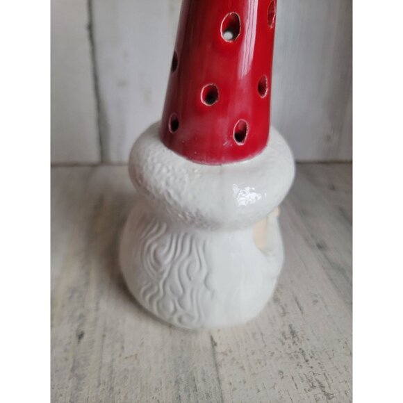 Vintage tall hat santa tea light cover blue eye face Xmas decor - Picture 6 of 7